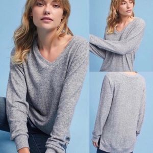 Anthro Saturday Sunday Hacci V-neck Sweater